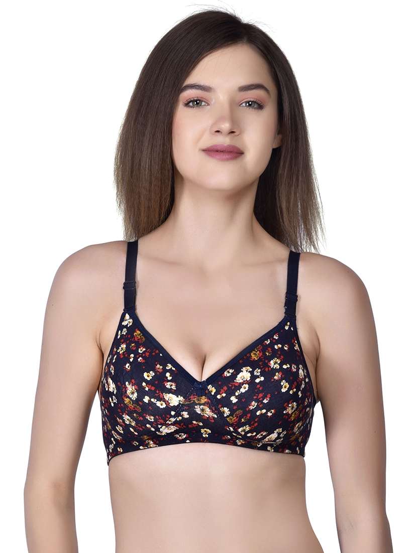 women pack of 3 printed non wired bra - 22326677 -  Standard Image - 1
