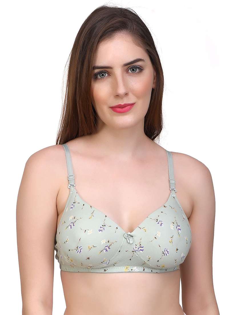 women pack of 3 printed non wired bra - 22326678 -  Standard Image - 1