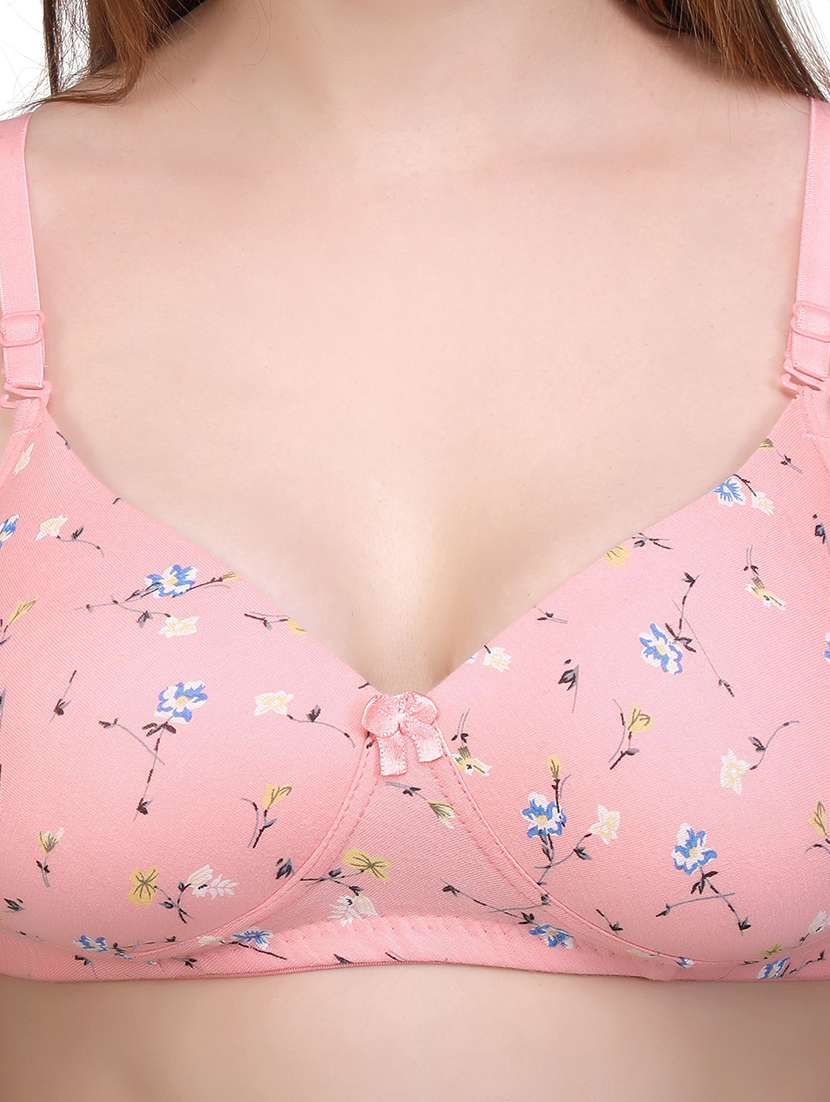 women pack of 3 printed non wired bra - 22326678 -  Standard Image - 4