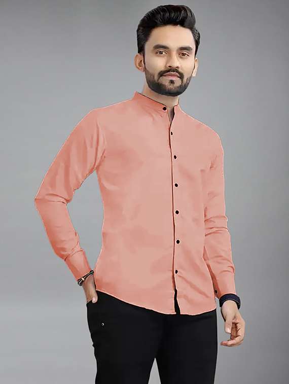 men solid long sleeve regular fit casual shirt - 22326846 -  Standard Image - 1