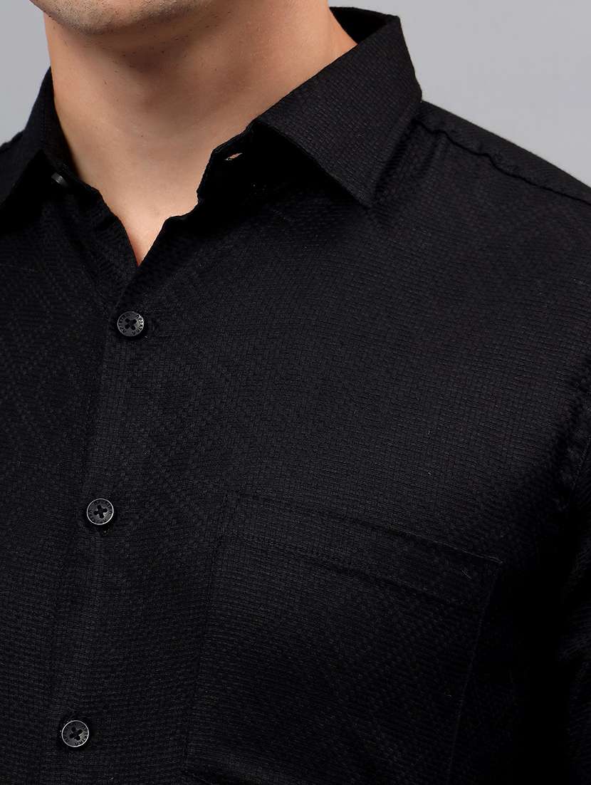 men self design long sleeve regular fit formal shirt - 22326918 -  Standard Image - 4