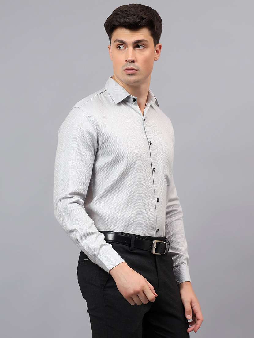 men self design long sleeve regular fit formal shirt - 22326921 -  Standard Image - 1