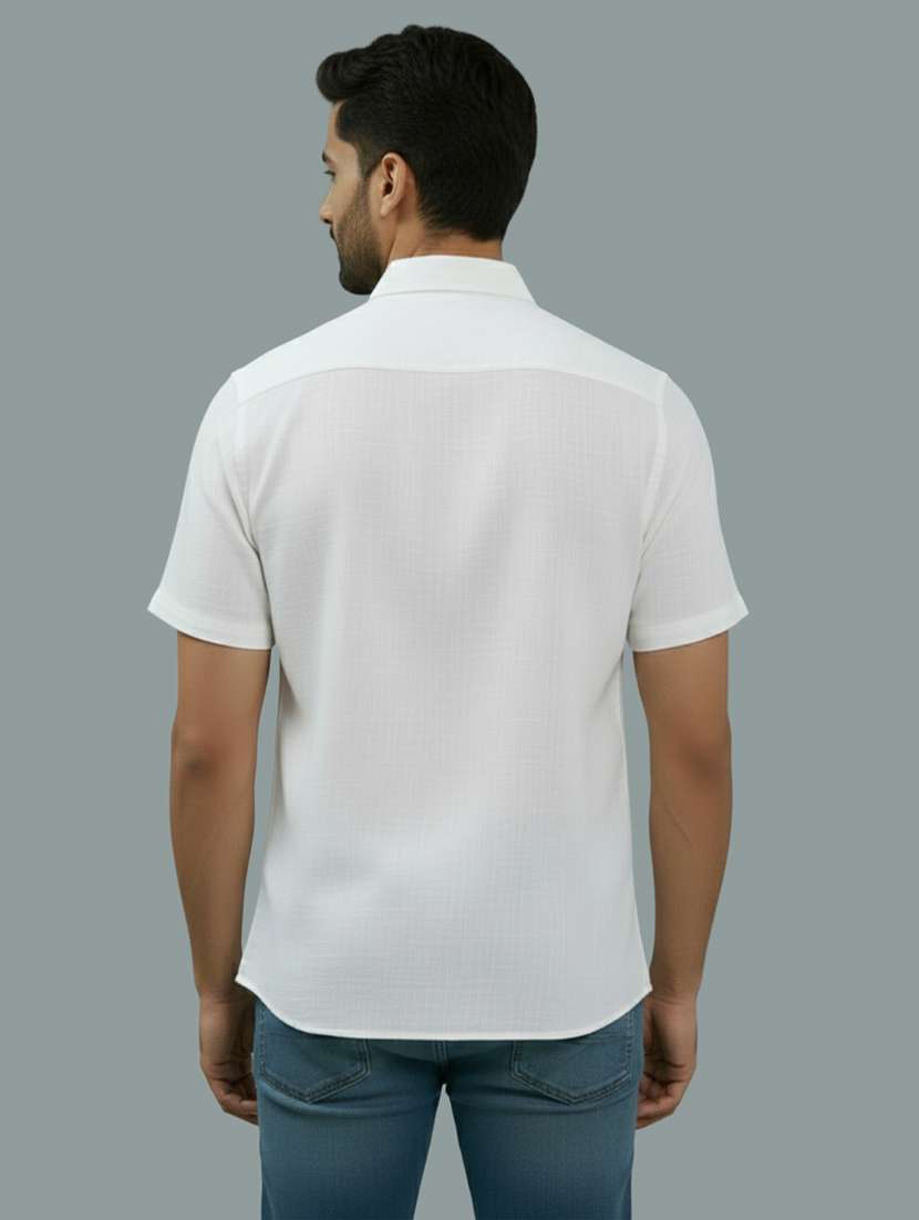 men solid short sleeve regular fit casual shirt - 22326983 -  Standard Image - 1