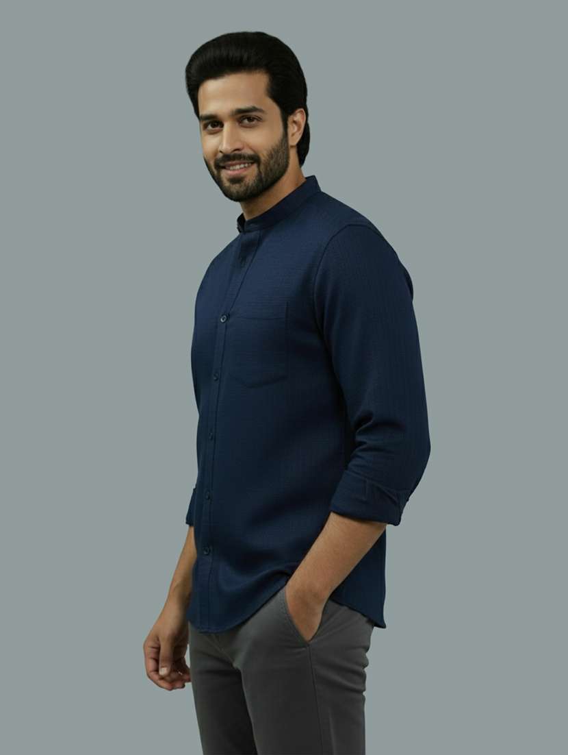 men solid long sleeve regular fit casual shirt - 22327089 -  Standard Image - 1
