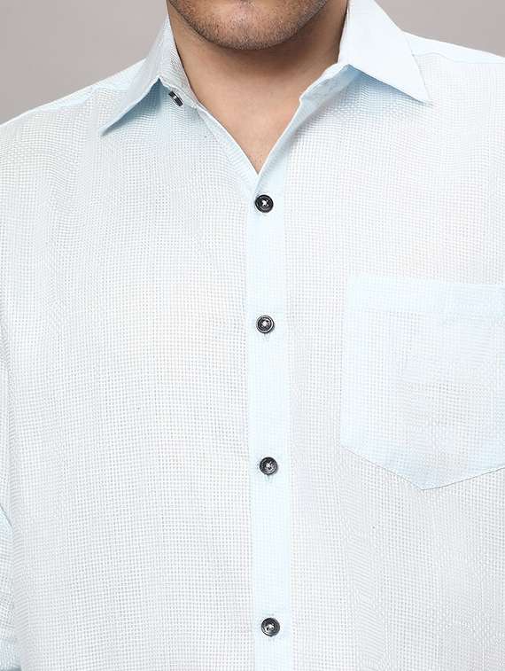 men solid long sleeve regular fit casual shirt - 22327120 -  Standard Image - 4