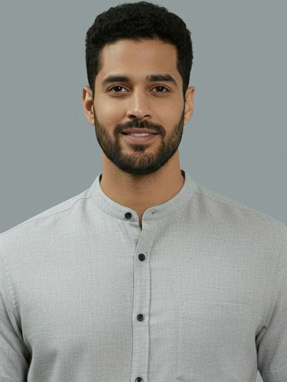 Men Solid Short Sleeve Regular Fit Casual Shirt - 22327159 -  Standard Image - 4