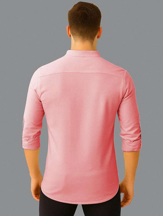 men solid mandarin neck short kurta - 22327193 -  Standard Image - 1