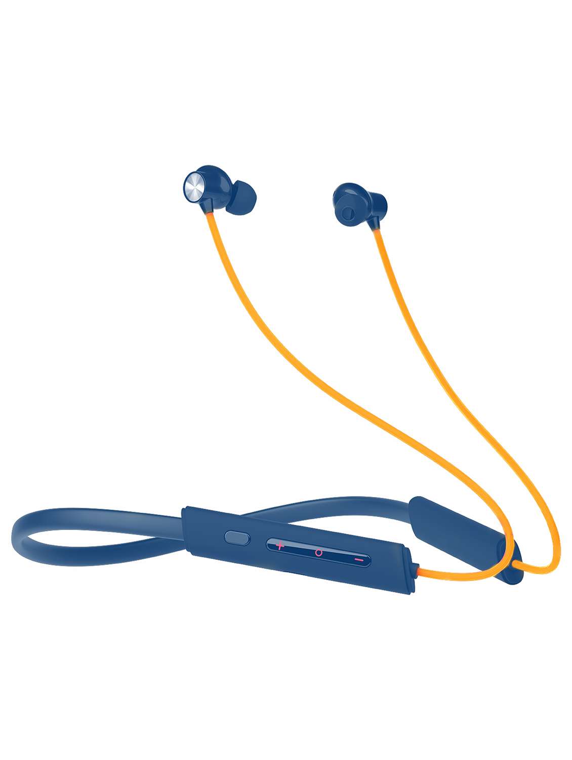 snapup musique bassx bluetooth wireless neckband (blue yellow) - 22327554 -  Standard Image - 1