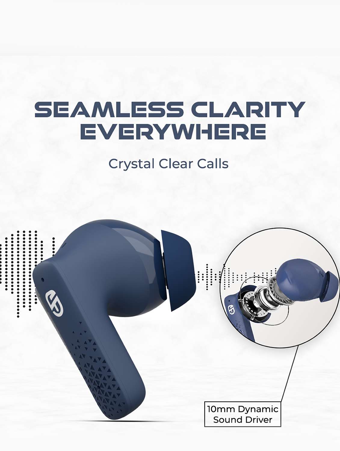 snapup snapods crystal in ear true wireless earbuds - psych blue - 22327557 -  Standard Image - 4