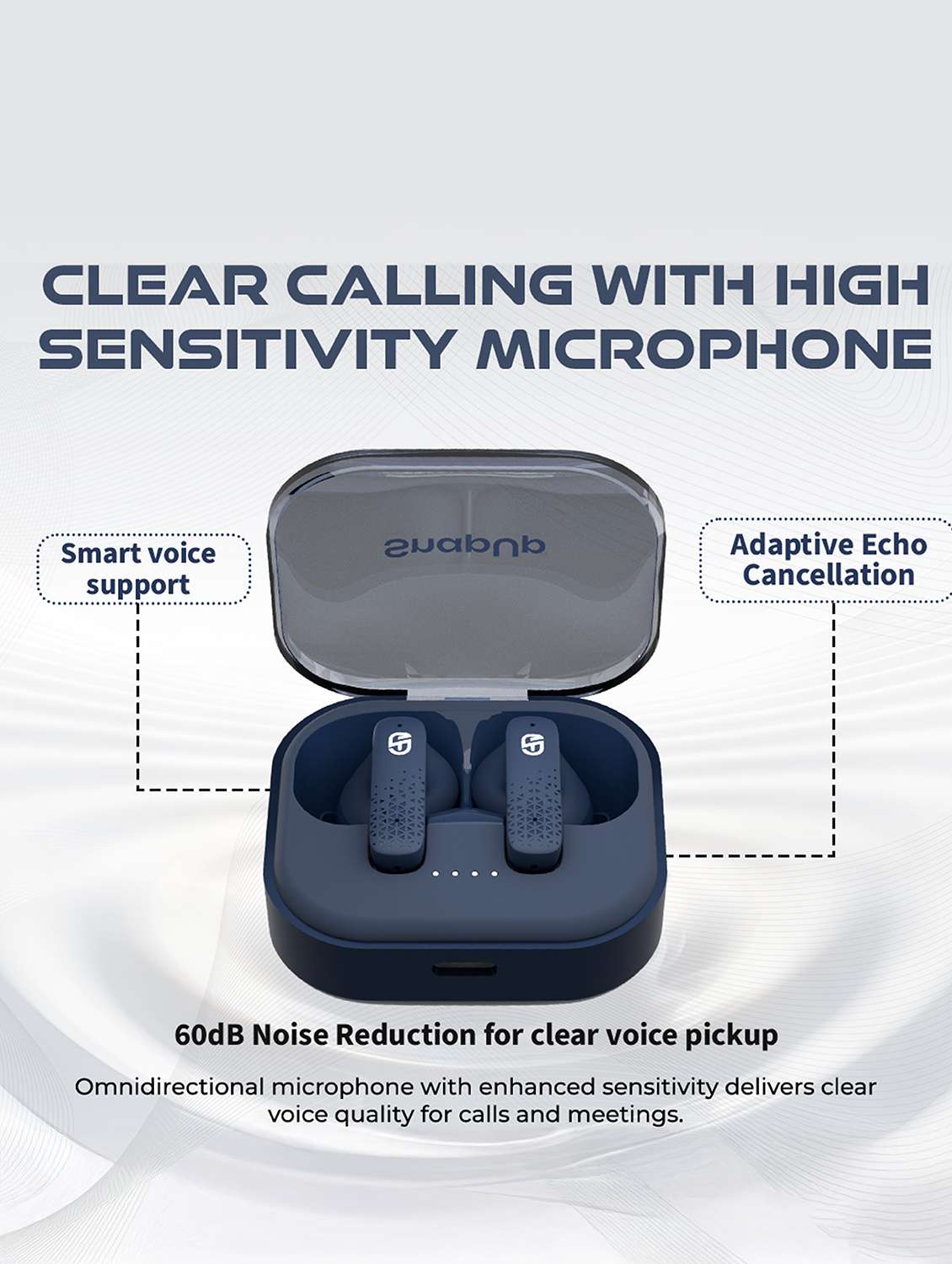 snapup snapods crystal in ear true wireless earbuds - psych blue - 22327557 -  Standard Image - 9