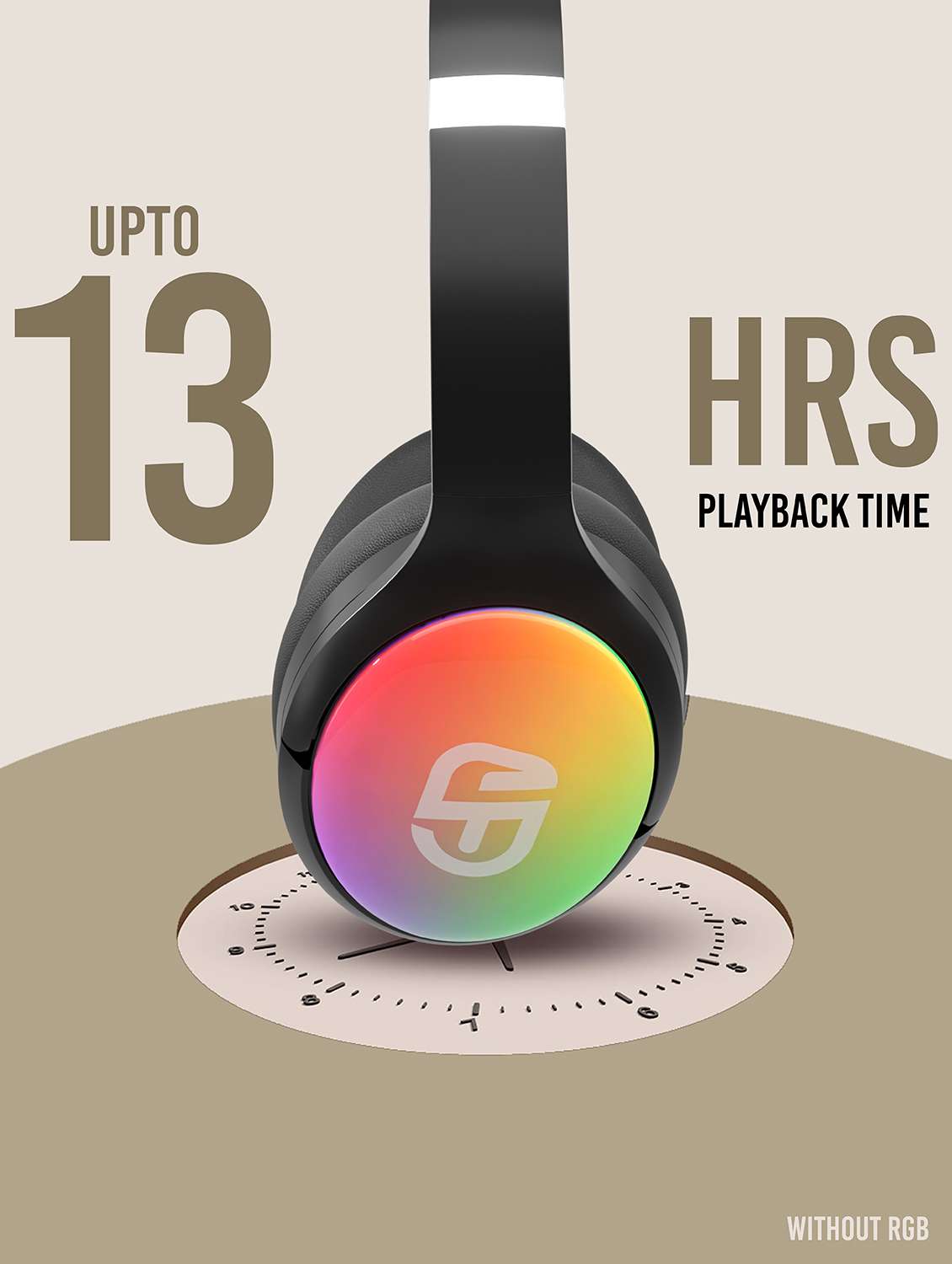 snapup snaphead glow over the head headphone (electric black) - 22327560 -  Standard Image - 4