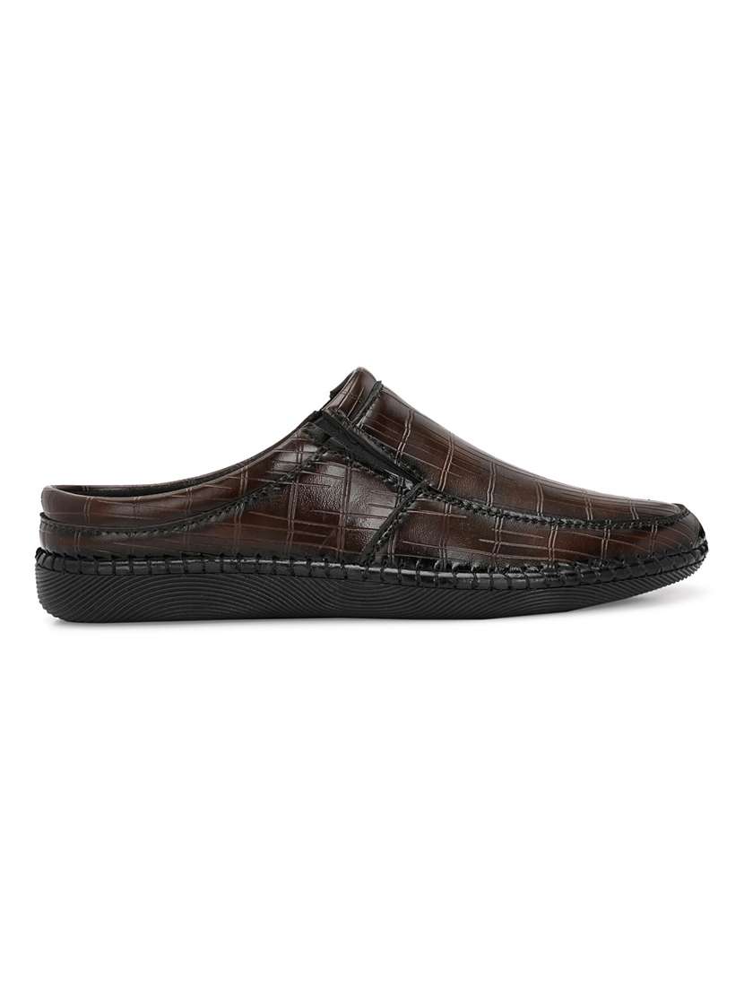 men brown slip on formal shoes - 22327576 -  Standard Image - 1