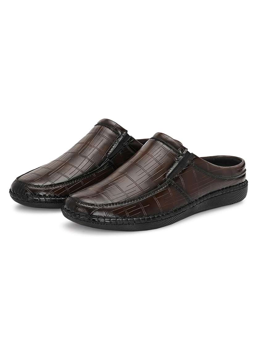 men brown slip on formal shoes - 22327576 -  Standard Image - 4