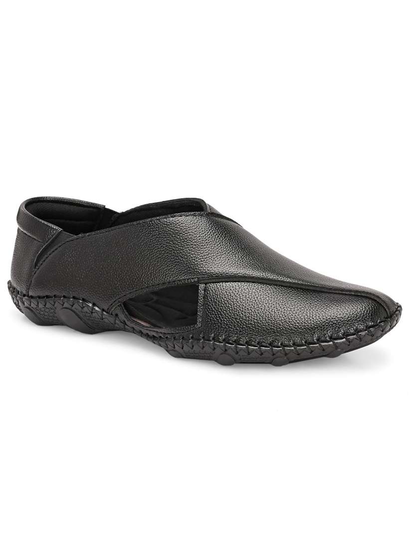 men black slip on sandal - 22327577 -  Standard Image - 1