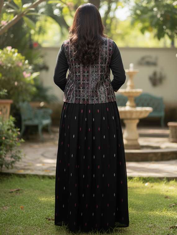 women printed three quarter sleeve kurta - 22327591 -  Standard Image - 4