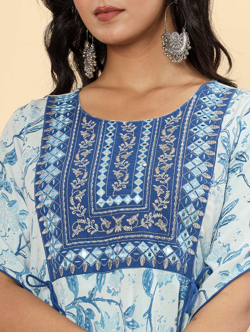 women printed round neck dress - 22327596 -  Standard Image - 6