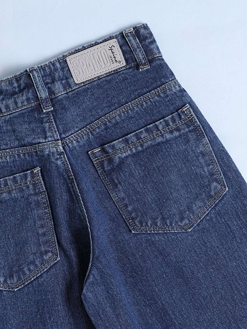 girls plain mid rise wide leg jeans - 22327832 -  Standard Image - 4