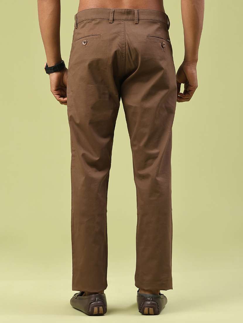 men solid mid rise chinos casual trouser - 22327983 -  Standard Image - 4