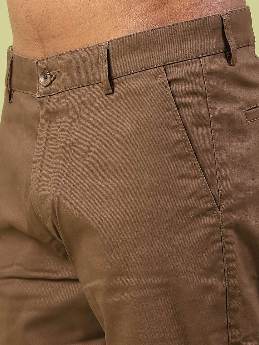 men solid mid rise chinos casual trouser - 22327984 -  Standard Image - 1