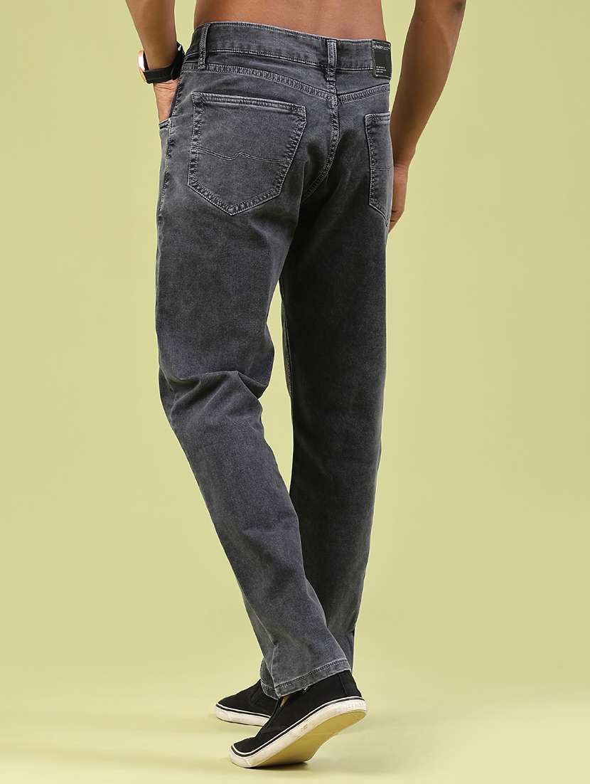 men plain mid rise full length jeans - 22328005 -  Standard Image - 4