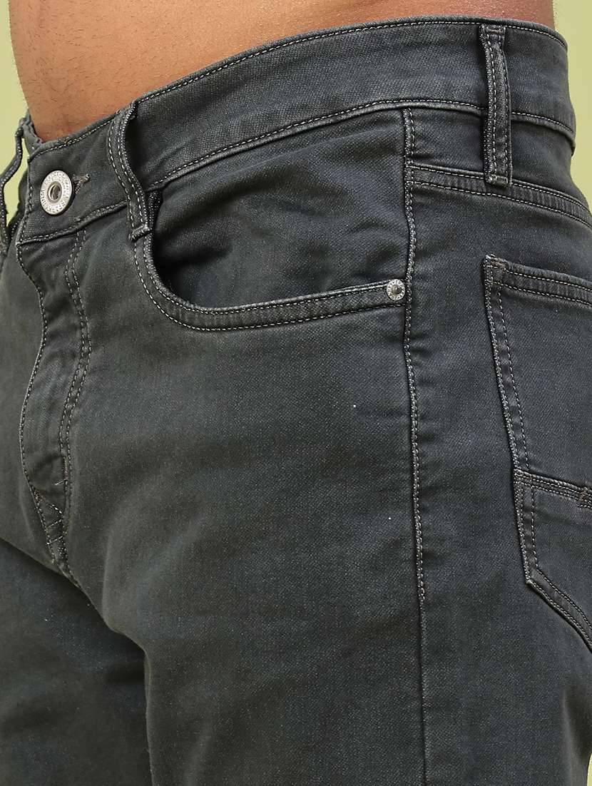 men plain mid rise full length jeans - 22328006 -  Standard Image - 1