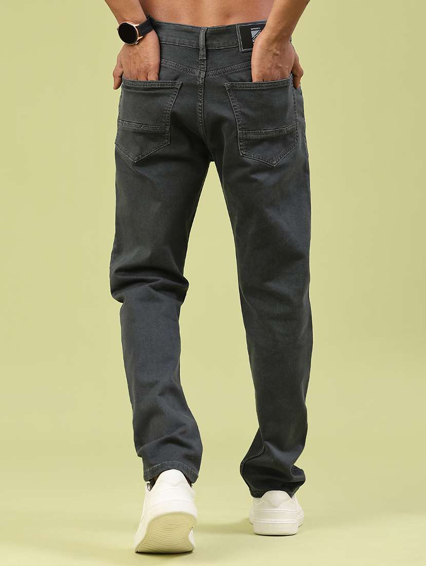 men plain mid rise full length jeans - 22328006 -  Standard Image - 4