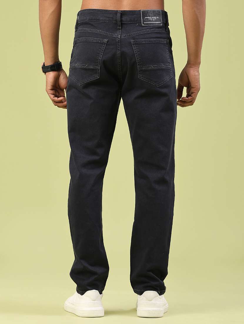 men plain mid rise full length jeans - 22328008 -  Standard Image - 4