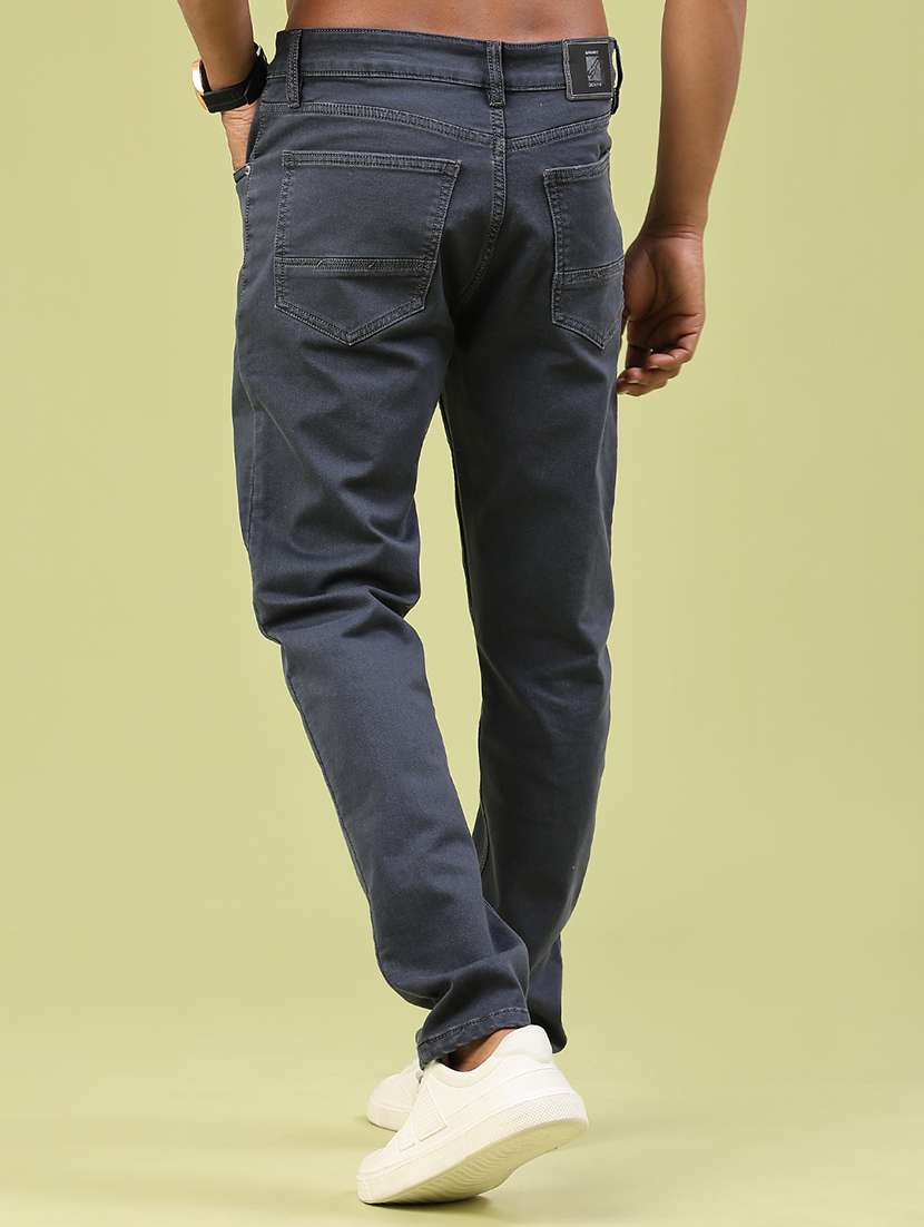 men plain mid rise full length jeans - 22328009 -  Standard Image - 4