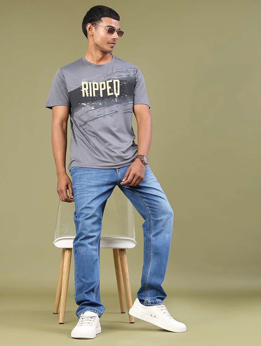 Men Washed Mid Rise Full Length Jeans - 22328014 -  Standard Image - 4