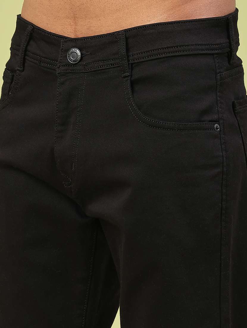 men plain mid rise full length jeans - 22328026 -  Standard Image - 1