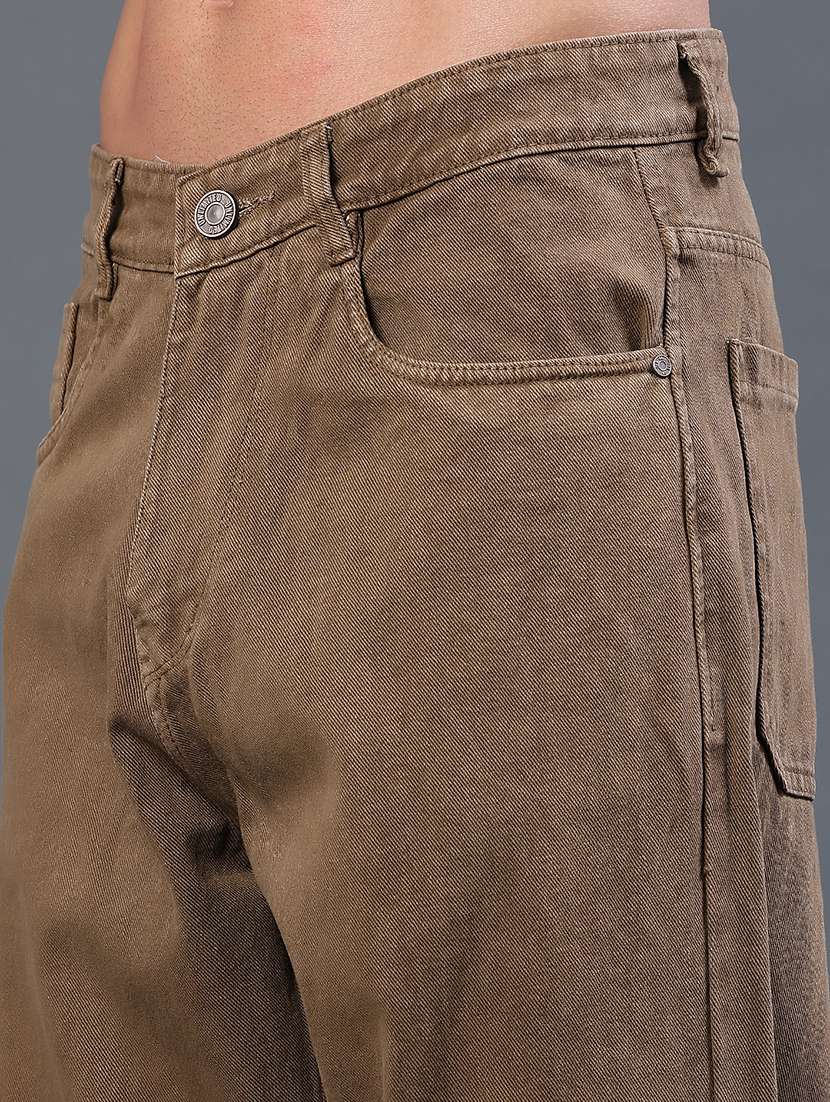 men solid mid rise baggy jeans - 22328034 -  Standard Image - 1