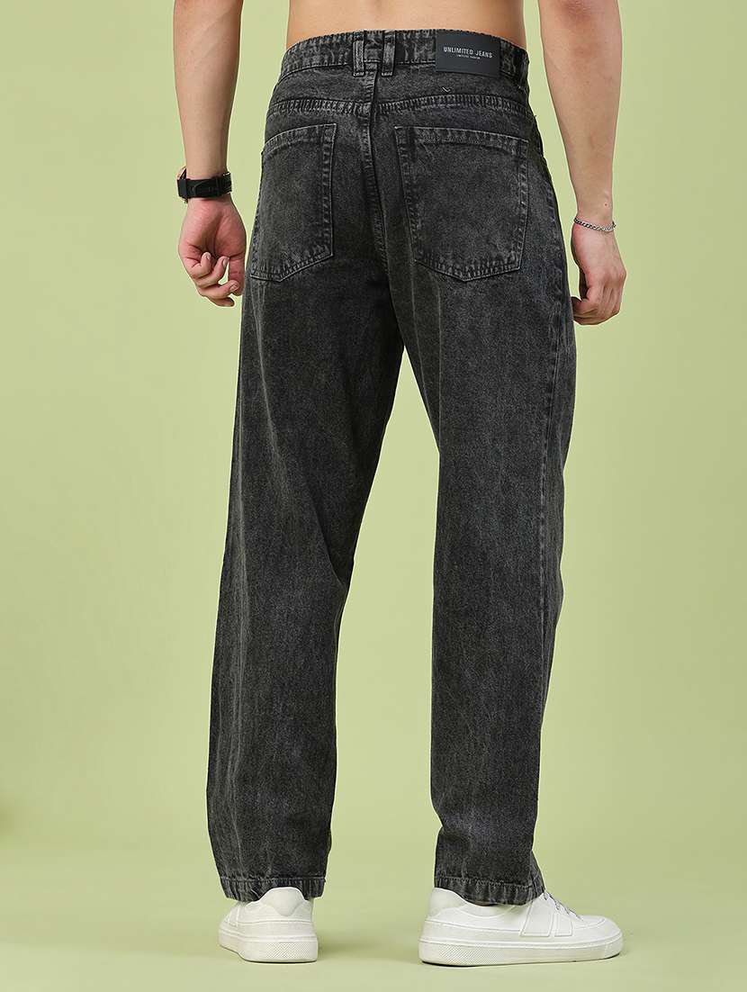 men washed mid rise full length relaxed fit jeans - 22328037 -  Standard Image - 4