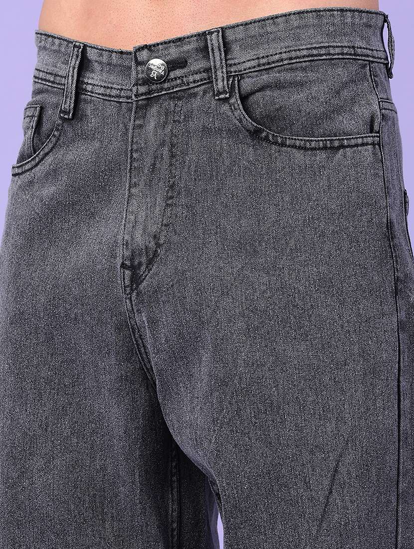 men plain mid rise full length relaxed fit jeans - 22328044 -  Standard Image - 1