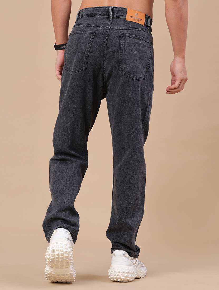 men plain mid rise full length relaxed fit jeans - 22328045 -  Standard Image - 4