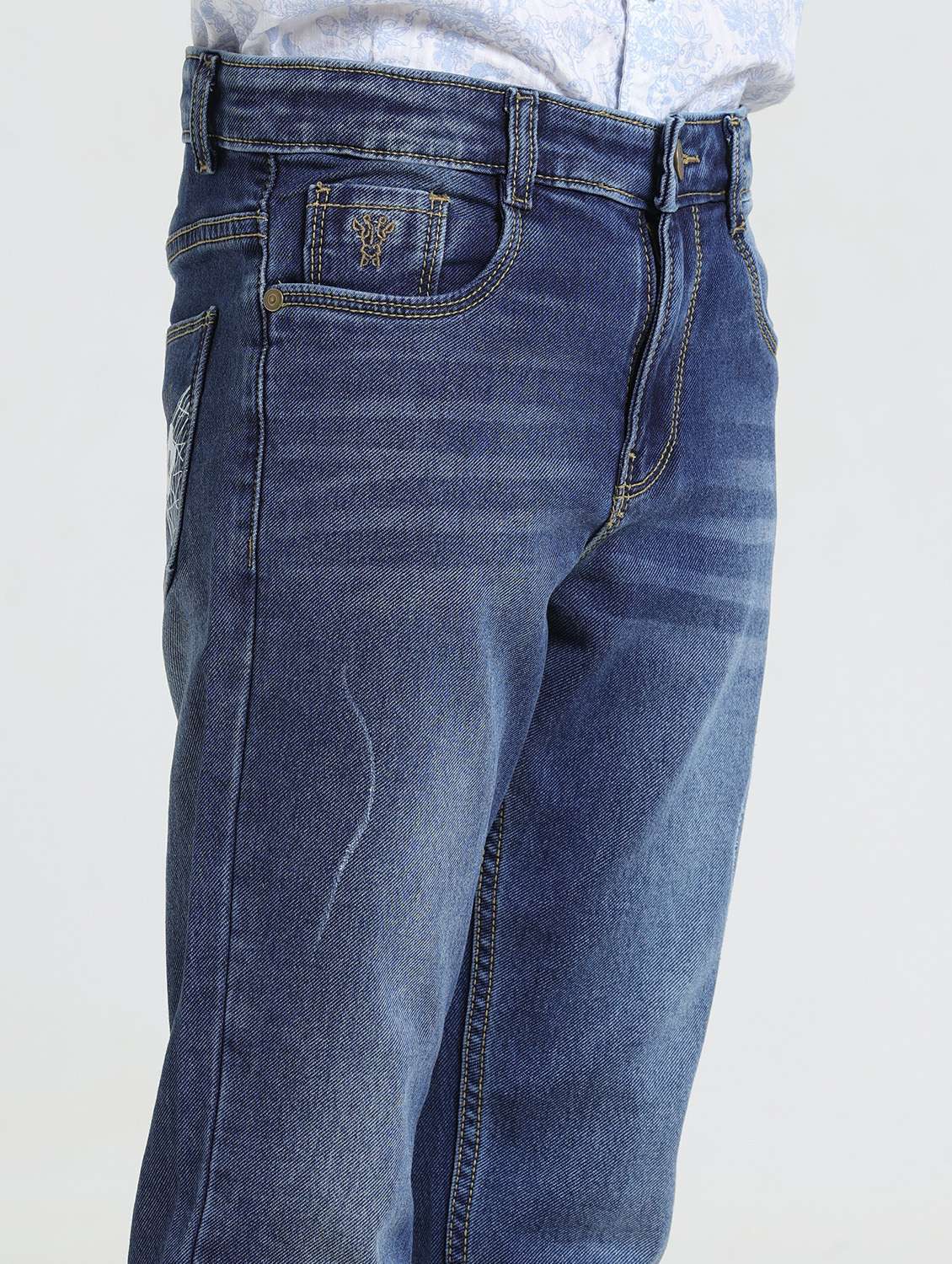 boys solid mid rise slim fit jean - 22328105 -  Standard Image - 4