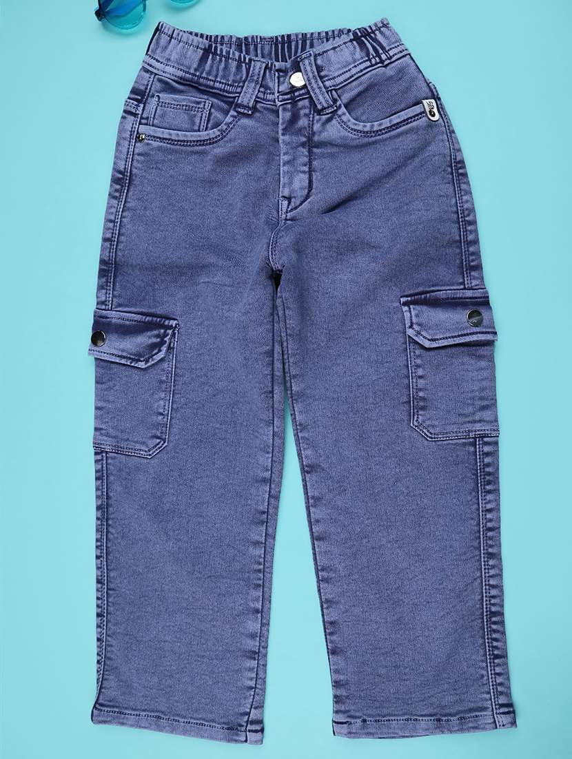 blue poly cotton plain jean - 22328376 -  Standard Image - 1