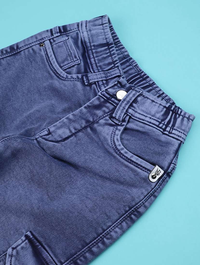 blue poly cotton plain jean - 22328376 -  Standard Image - 4