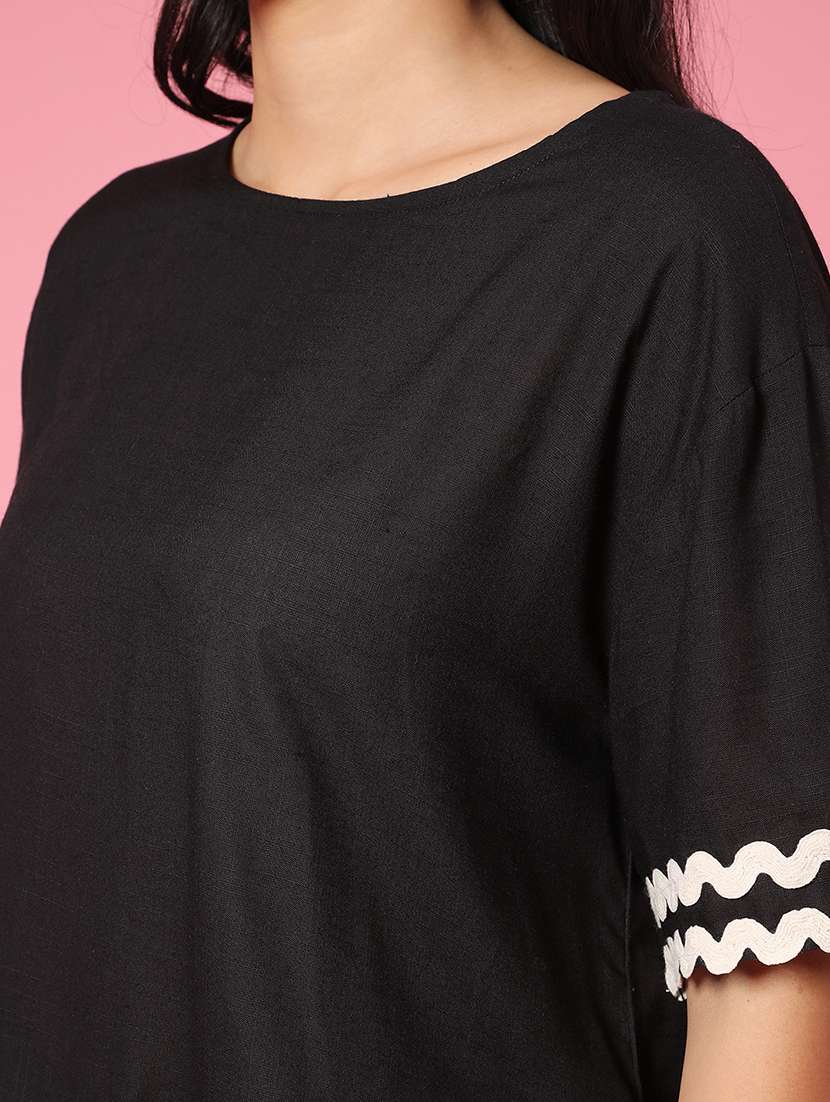 Women Solid Short Sleeve Top - 22328409 -  Standard Image - 1