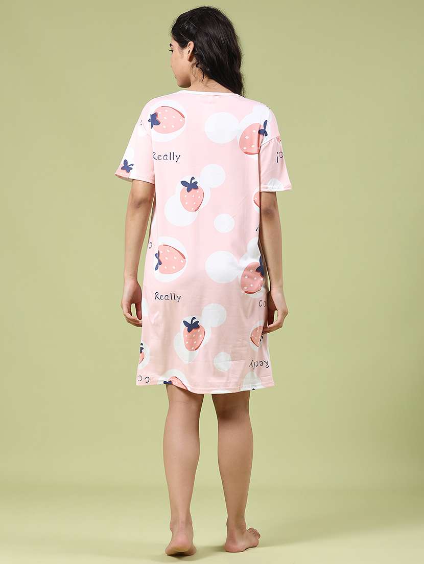 women printed short sleeve sleepshirt - 22328414 -  Standard Image - 4