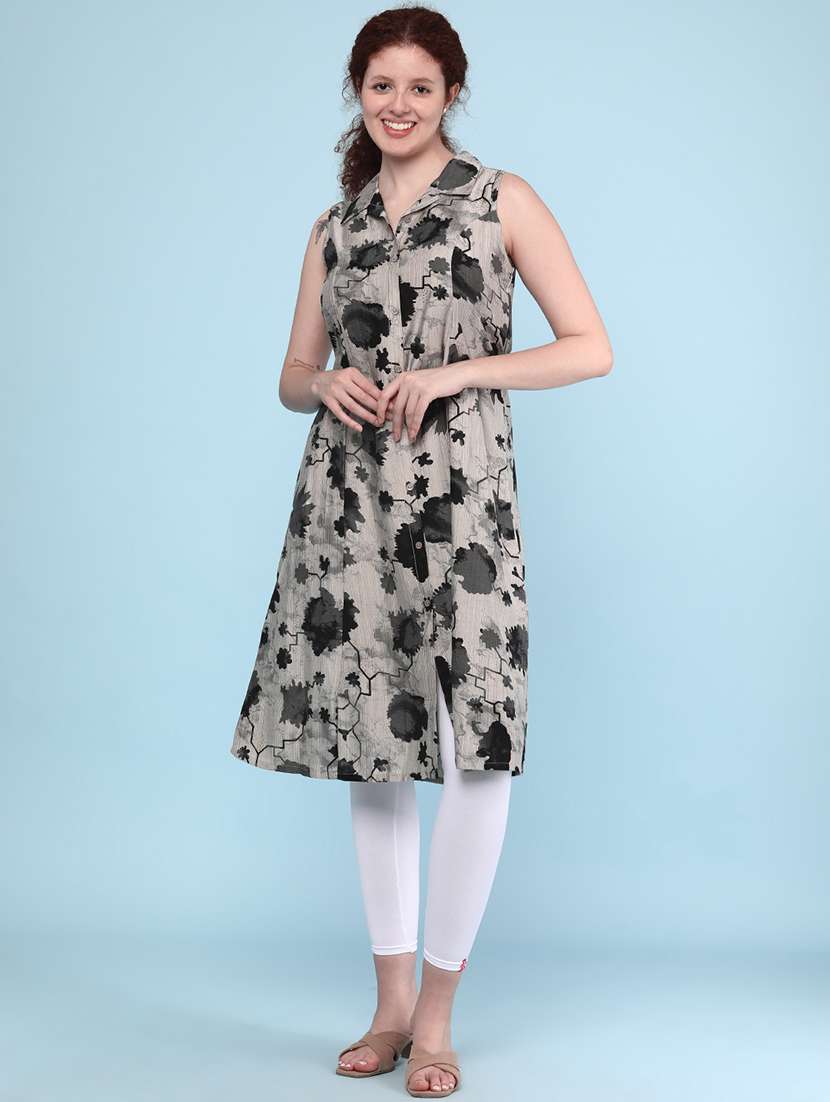 multi colored rayon shirt dress - 22328435 -  Standard Image - 1
