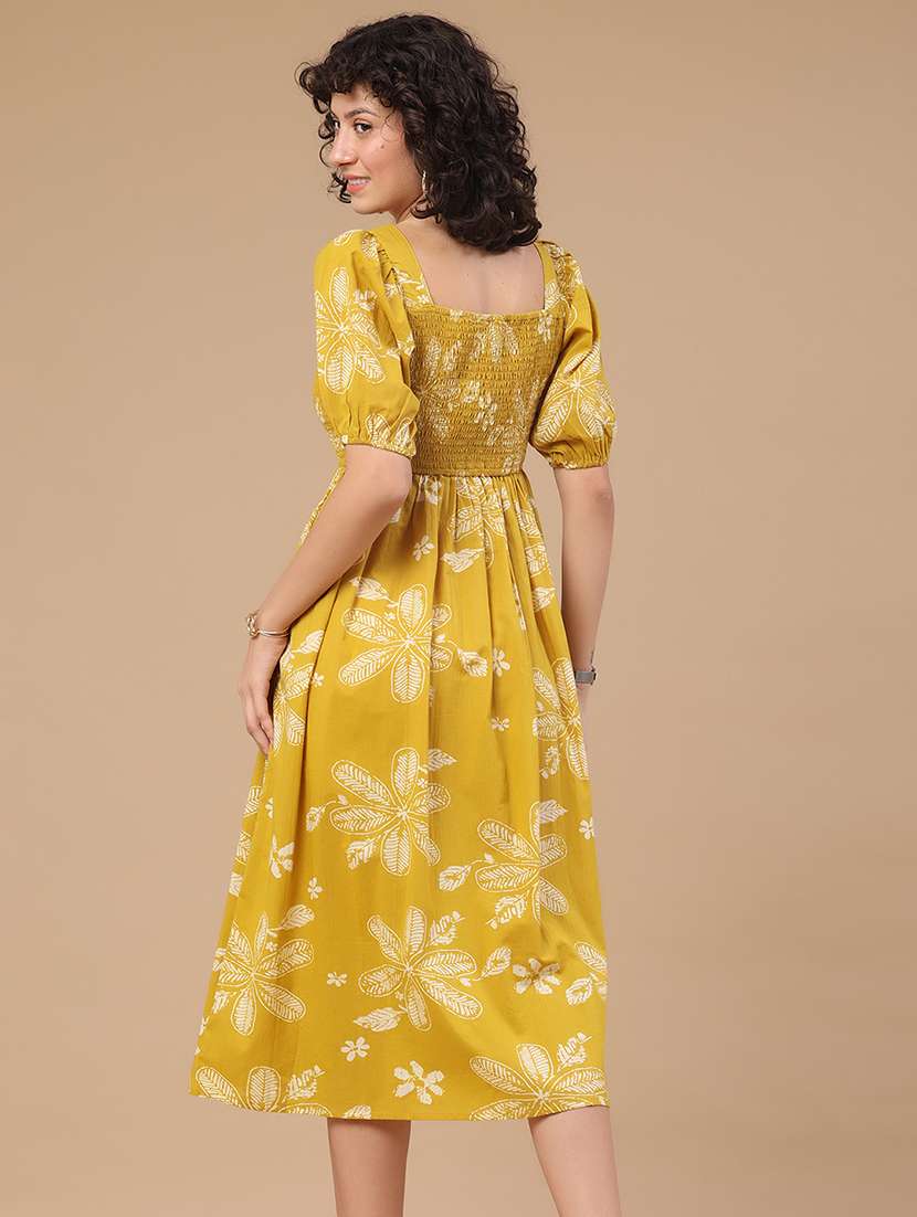 Women Printed Puff Sleeves A-line Dress - 22328512 -  Standard Image - 4