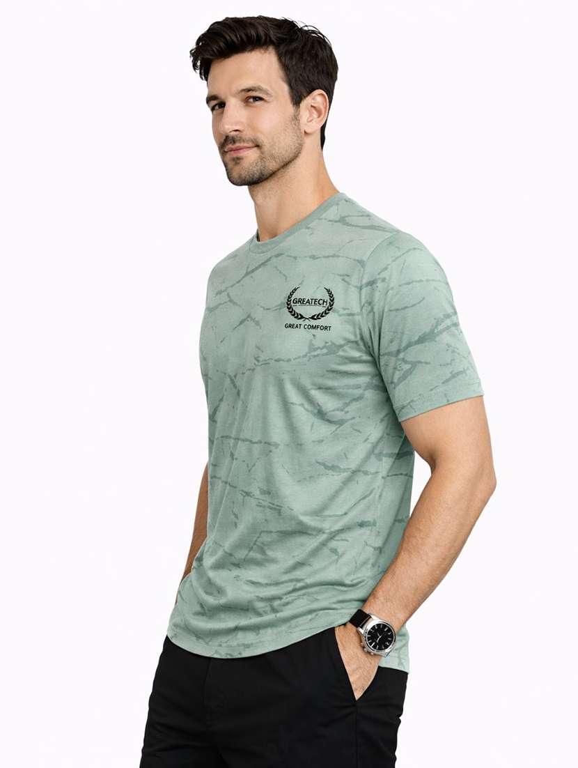 men printed short sleeve regular fit t-shirt - 22328555 -  Standard Image - 1