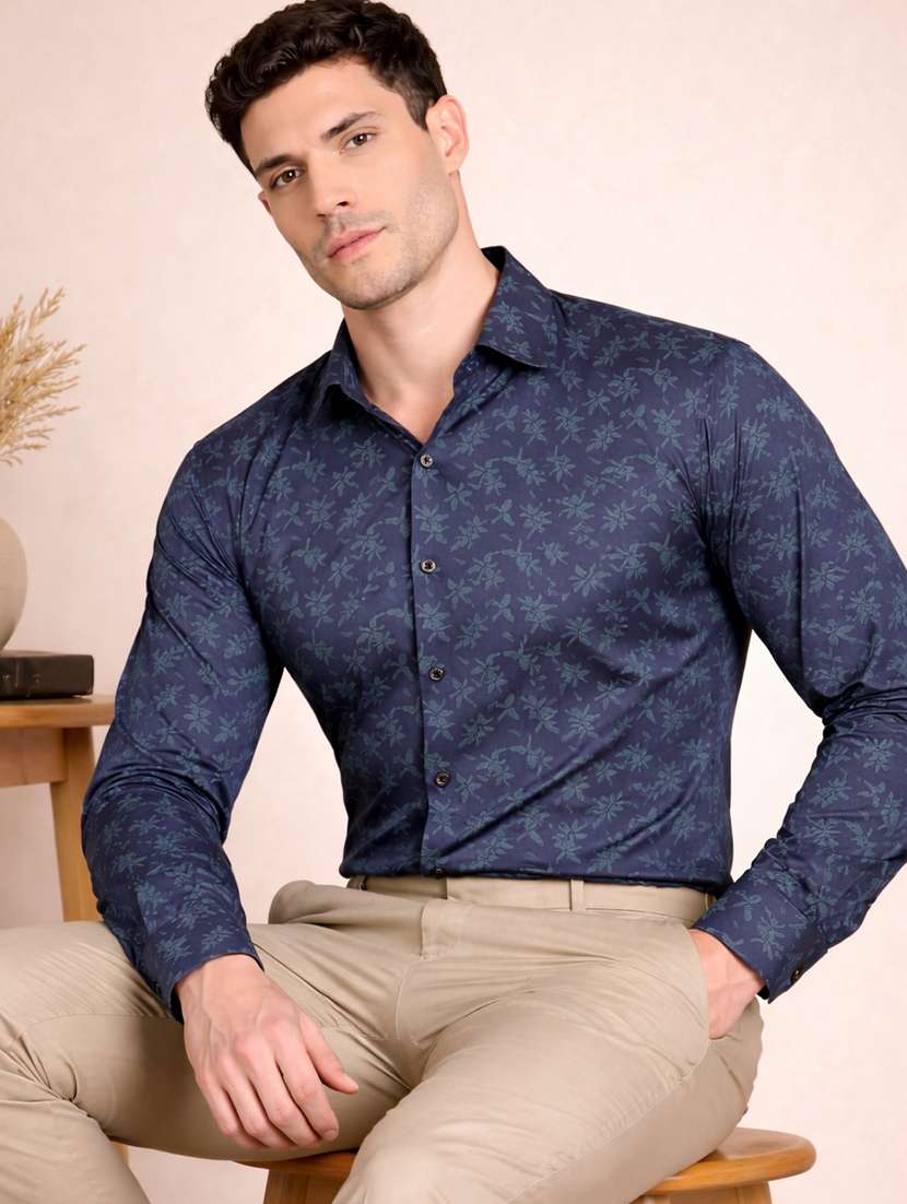 men floral long sleeve regular fit formal shirt - 22328575 -  Standard Image - 1