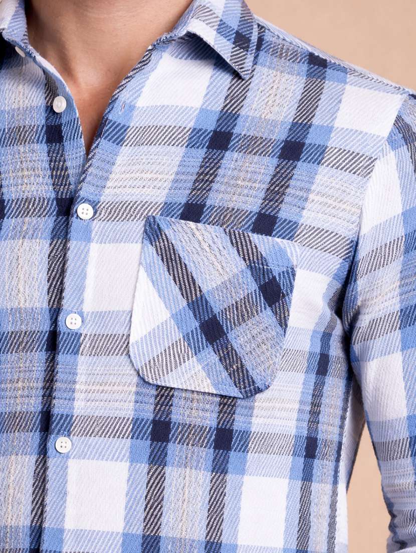 men checkered long sleeve regular fit casual shirt - 22328582 -  Standard Image - 4
