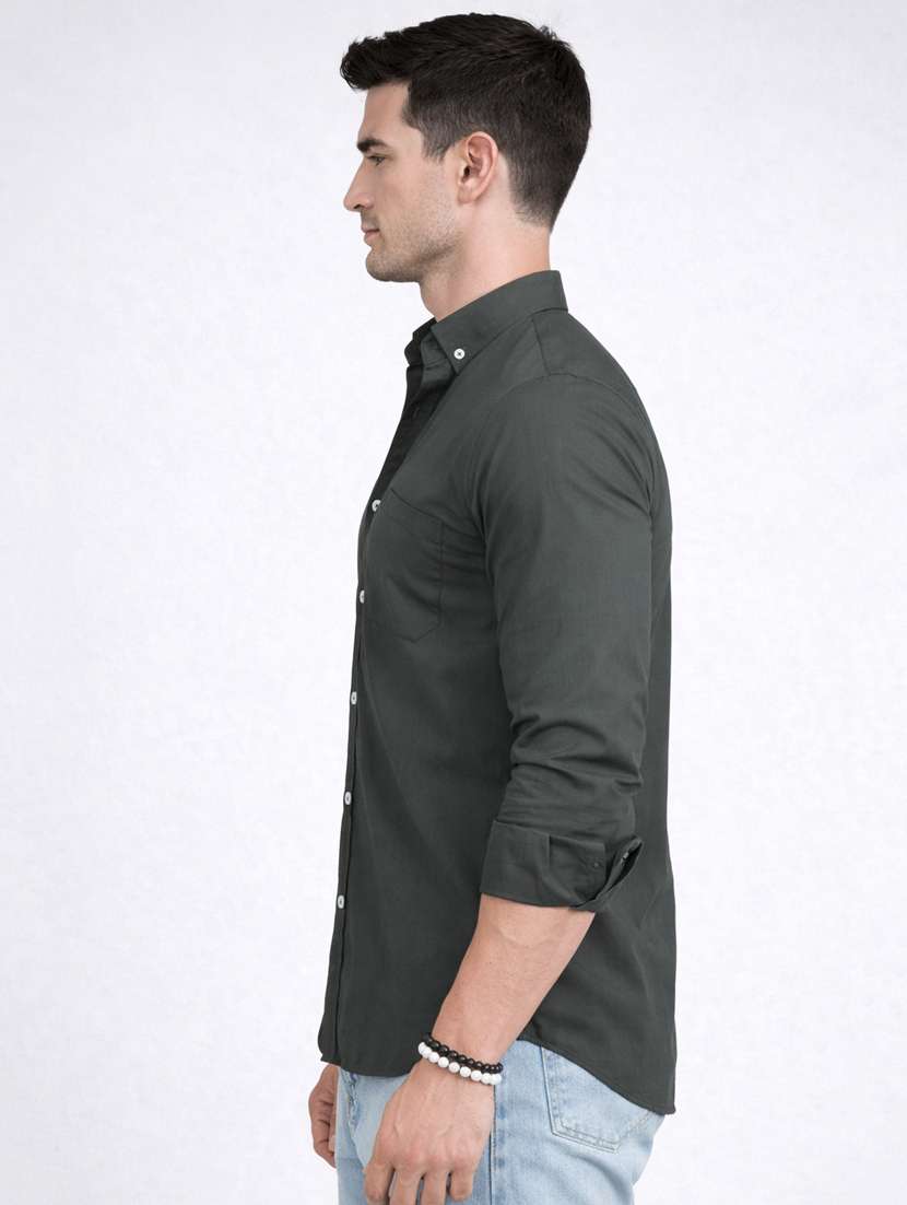 men solid long sleeve regular fit casual shirt - 22328596 -  Standard Image - 1