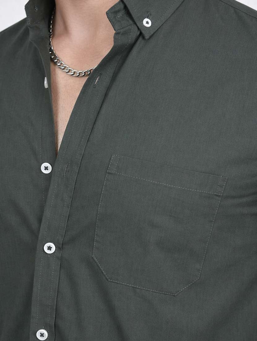 men solid long sleeve regular fit casual shirt - 22328596 -  Standard Image - 4