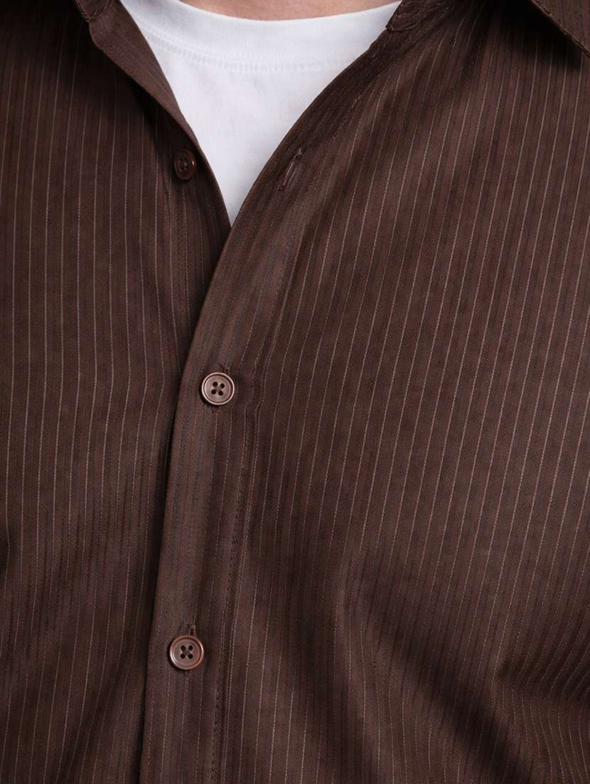 men striped long sleeve regular fit casual shirt - 22328604 -  Standard Image - 4