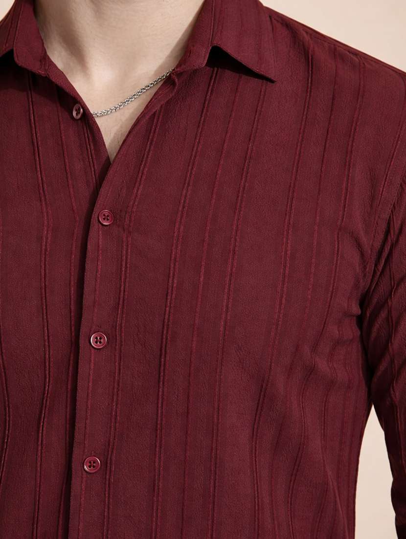 men striped long sleeve regular fit casual shirt - 22328621 -  Standard Image - 4