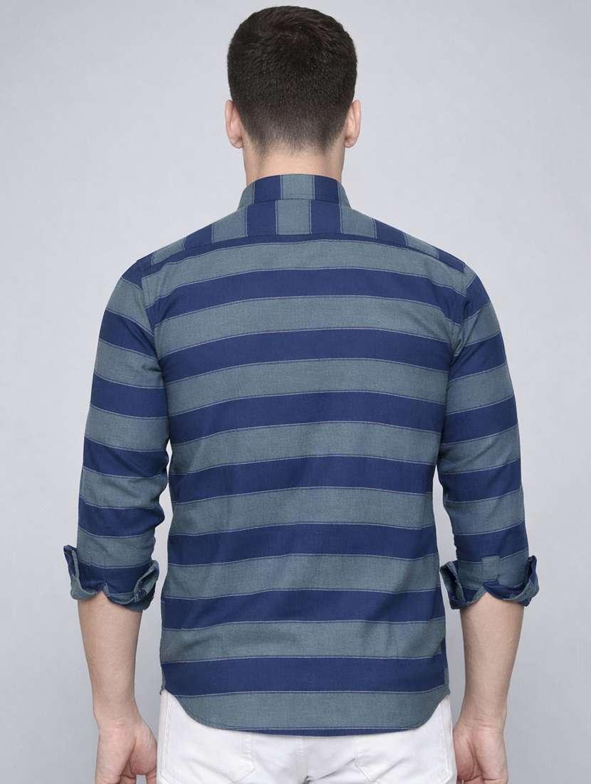 men striped long sleeve regular fit casual shirt - 22328643 -  Standard Image - 1