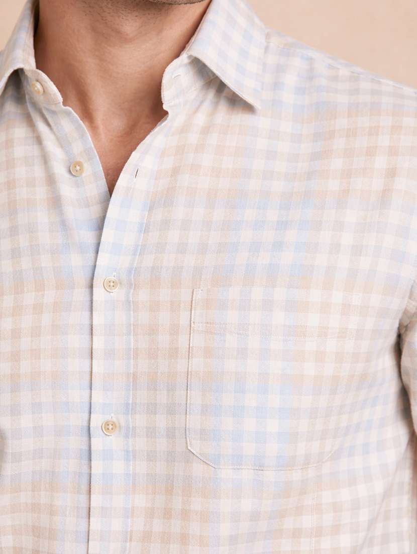 men checkered long sleeve regular fit casual shirt - 22328649 -  Standard Image - 4